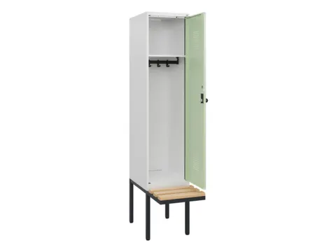 locker met bank,HxBxD 1950x400x815mm,1vak,vak B 400mm,draaigrendel