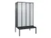 locker voor scheiding van kleding,HxBxD 2120x1200x815mm,4vak