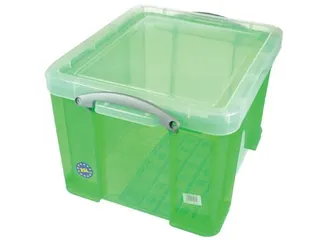 Opbergdoos 35 Liter Groen Transparant - 1