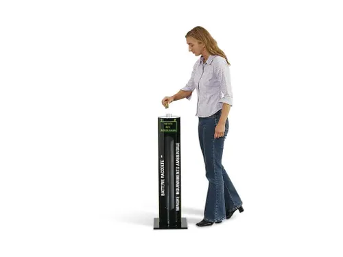verzamelbak voor lege batterijen,30l,HxØ 950x200mm