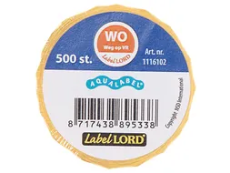 Voedseletiketten 54x22x54mm Aqualabel WO weg op VR