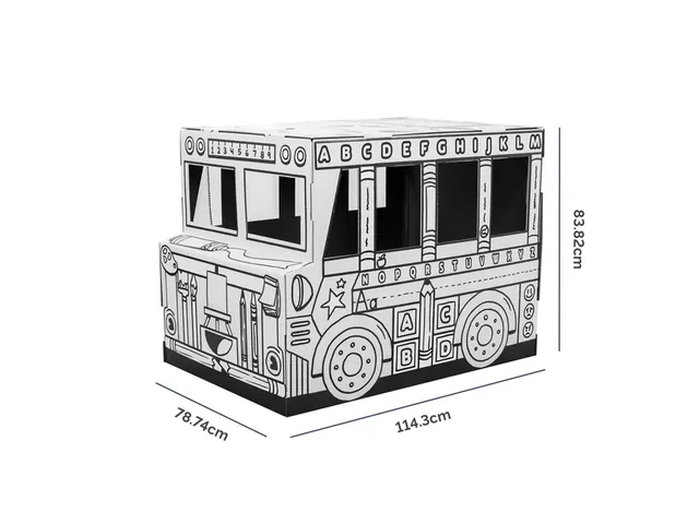 Kartonnen Speelbus Bankers Box Play inkleurbaar