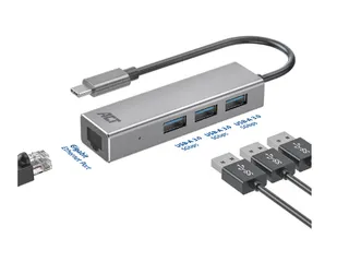 USB-C Hub 3.0 3x USB-A Cardreader PD - 4