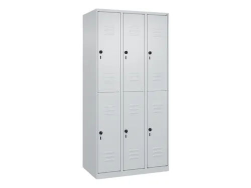 dubbeldekse locker,HxBxD 1850x900x500mm,3x2vak.,vak B 300mm