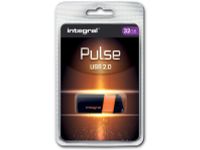 Pulse USB-stick 2.0, 32GB, zwart/oranje