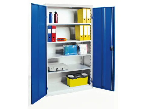 Kast Met Openslaande Deuren 1800x1000x500mm 4legborden Staal Ral5010