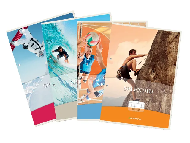 Cursusblok Aurora A4 ruit 10x10mm 2-gaats 200 pagina's 70gr