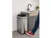 9504094 Afvalbak +voetpedaal MAULwing 40L edelstaal 45.6x27.7x66.7cm
