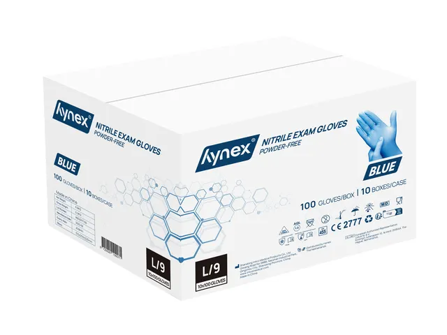 Gant Hynex nitrile L bleu 3,5g 100 pièces