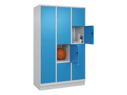 lockerkast,HxBxD 1950x1200x500mm,3x4vakken,vak B 400mm,cil.-slot