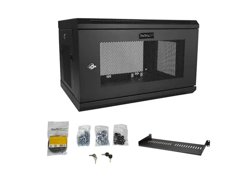 2-post 6U wandmonteerbare netwerkkast 19 inch scharnierende patchkast