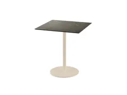 bistrotafel,HxBxD 730x700x700mm,rechthoekig,schotelvoet zandkleuren