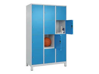 lockerkast,HxBxD 1950x1200x500mm,3x4vakken,vak B 400mm,cil.-slot - 1