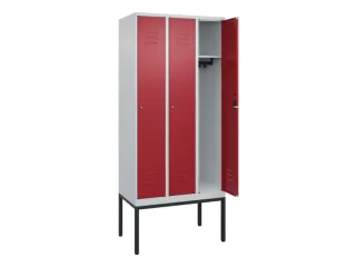 locker,HxBxD 2120x900x500mm,3vak,vak B 300mm,cil.-slot,voetonderstel - 2