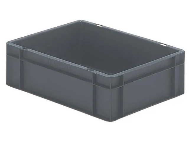 Euronorm-stapelbak 10l 120x400x300mm Wanden/bodem Gesloten Grijs