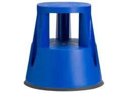 Opstapkruk 150kg Blauw Met Wielen