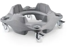 Tonroller,v. 75/100l ton,frame grijs,4zwenkwielen