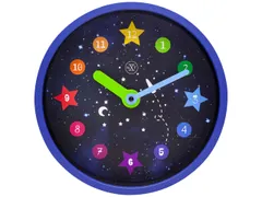 Wandklok nXt Apollo dia 30cm kunststof blauw cijferaanduiding