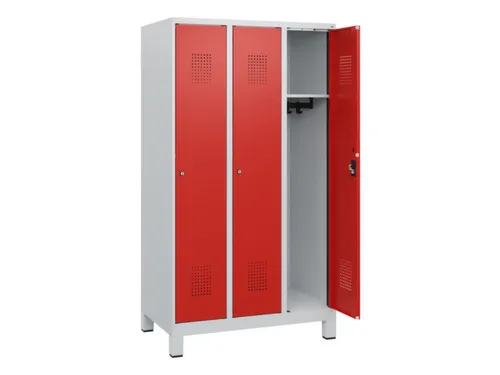 schoollocker,HxBxD 1630x900x500mm,3vak,vak B 300mm,cil.-slot,voeten