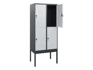 dubbeldekse locker,HxBxD 1950x800x500mm,2x2vak.,vak B 400mm - 2
