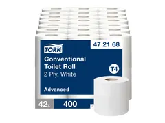 Toiletpapier Tork T4 Advanced 2-laags 400 vel wit 472168
