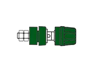 Geisoleerde 4mm Inbouwbus Met KOP En Ring / Groen (PKI10A) - 1