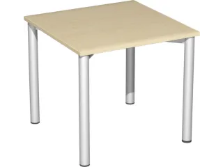 multifunctionele tafel 720x800x800mm vierkant 4-voet Esdoorn RAL9006 - 1