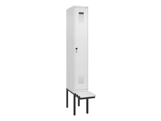 locker met bank,voor scheiding van kleding,HxBxD 2120x300x815mm,1vak - 2