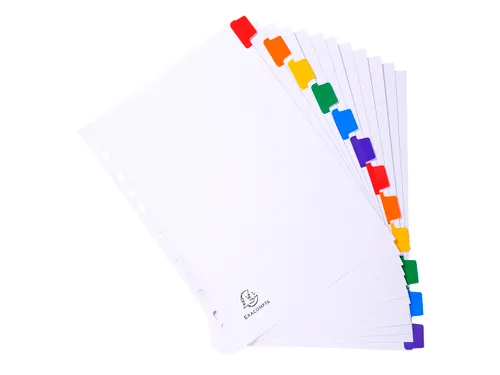 Tabblad Karton 160 Gram A4 + index 12 tabs wit