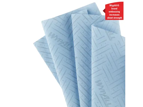 Poetsrol WypAll L10 1-laags 18,3cm163m 430vel blauw 6223