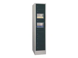 Vakken-/sorteerkast 1850x400x500 1x10 Vakken Ral7035 Front Ral7016