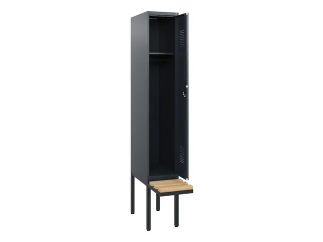 locker met bank,HxBxD 1950x300x815mm,1vak,vak B 300mm,cilinderslot