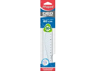 Liniaal Maped Geometric 20cm transparant - 3