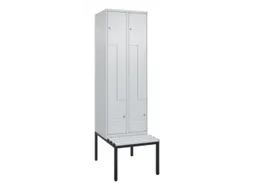 Z-garderobekast,HxBxD 2120x600x815mm,2vak,vak B 300mm,cil.-slot