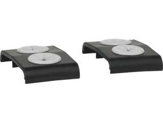 ErgoClean 380100 wisdoekklemmen set van 2, zwart-wit kunststof - 1