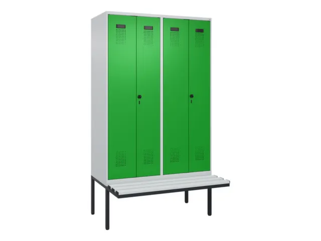 armoire vestiaire avec banc noir et blanc,HxlxP 2120x1200x815mm