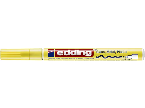 Viltstift Edding 751 lakmarker rond pastel geel 1-2mm