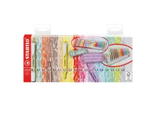 Markeerstift STABILO Swing cool nature desk set 18 stuks - 1