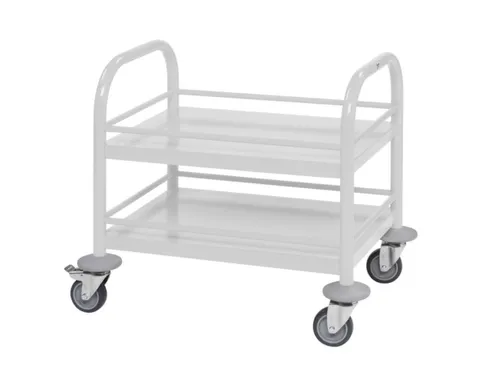 Serveerwagen,Draagverm. 80Kg,2Etage(S),Staaletage,Wit
