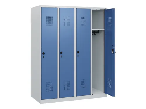 schoollocker,HxBxD 1530x1200x500mm,4vak,vak B 300mm,draaigrendel