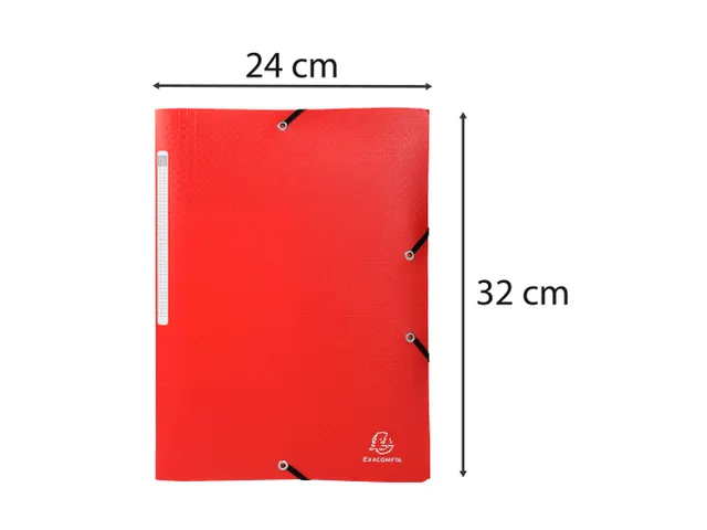 Elastomap 3klep A4 P P 0,5mm Opak Rood