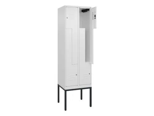Z-garderobekast,HxBxD 2120x600x500mm,vak B 150/300mm,cil.-slot