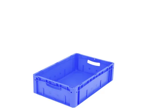 Euronorm Stapelkrat Pp 170x600x400mm Wand/bodem Gesloten Blauw 34l