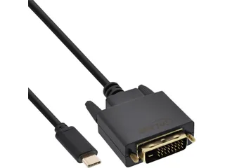 Kabel inLine USB-C DVI 24+1 3.1 1080P M/M 2 meter zwart - 1