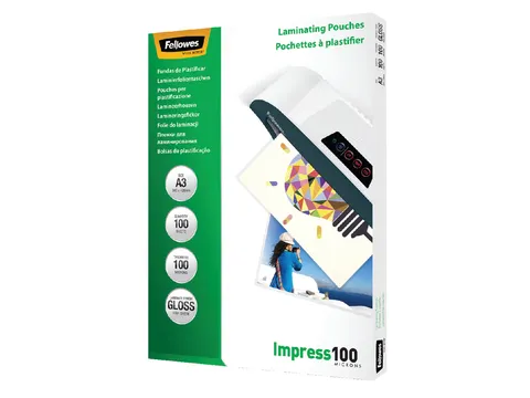 Lamineerhoes Fellowes A3 2x100 Micron glanzend 100stuks