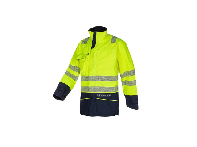 Sioen Torvik 7330 hi-vis regenjas, geel/marineblauw, maat 3XL, per stu