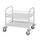 Serveerwagen,Draagverm. 80Kg,2Etage(S),Staaletage,Wit