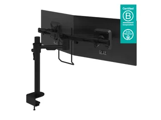 Viewmate monitorarm 2 Schermen Bureau 603 Zwart - 1