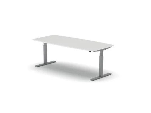 Elektrisch ihv Vergadertafel Vatvorm 2000x800mm Alu + Wit Blad