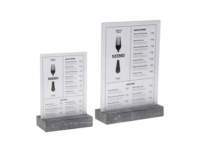Présentoir de table Europel A4 Polystone anthracite